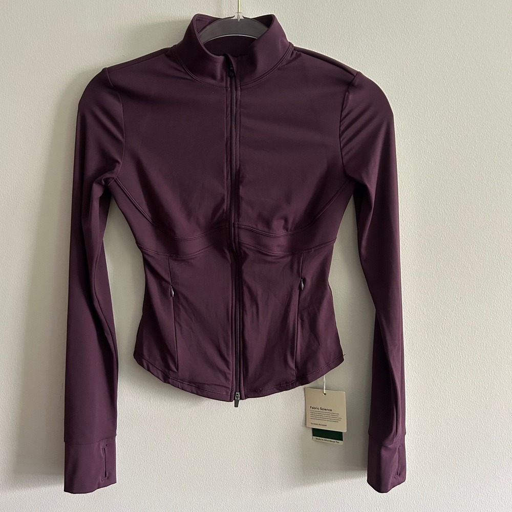 NWT Halara UltraSculpt Jacket Purple XS Full Zip Compression Activewear